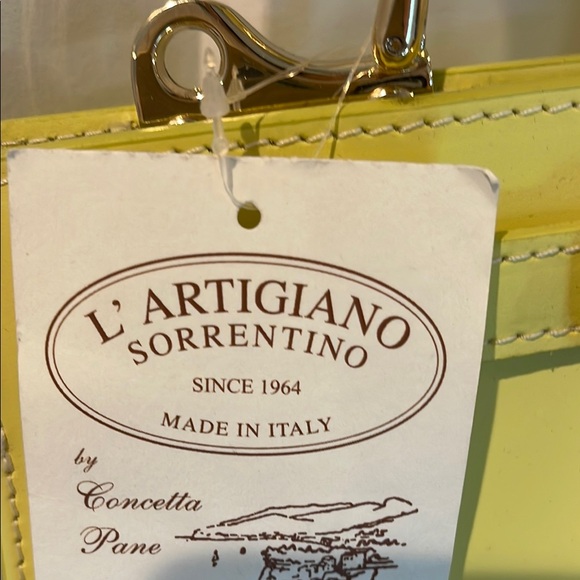 Bright Yellow Satchel with Structured Design - Picture 2 of 8